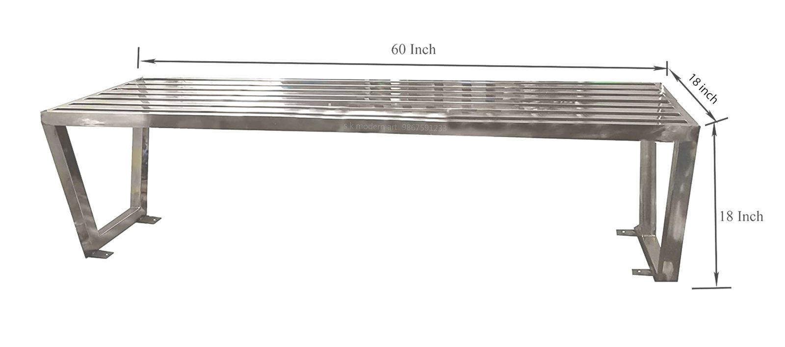 Stainless Steel Bench, reference design 006