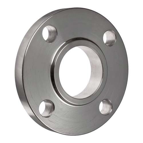 Slip-on flange with an open, unthreaded bore