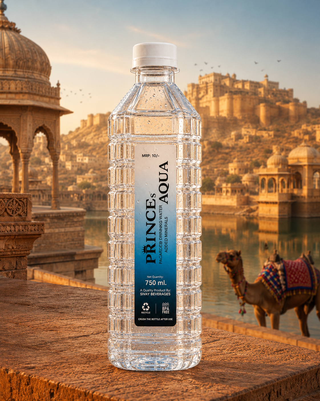 Prince Aqua white-label bottle