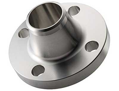 Weld-neck flange with tapered hub and bolt circle